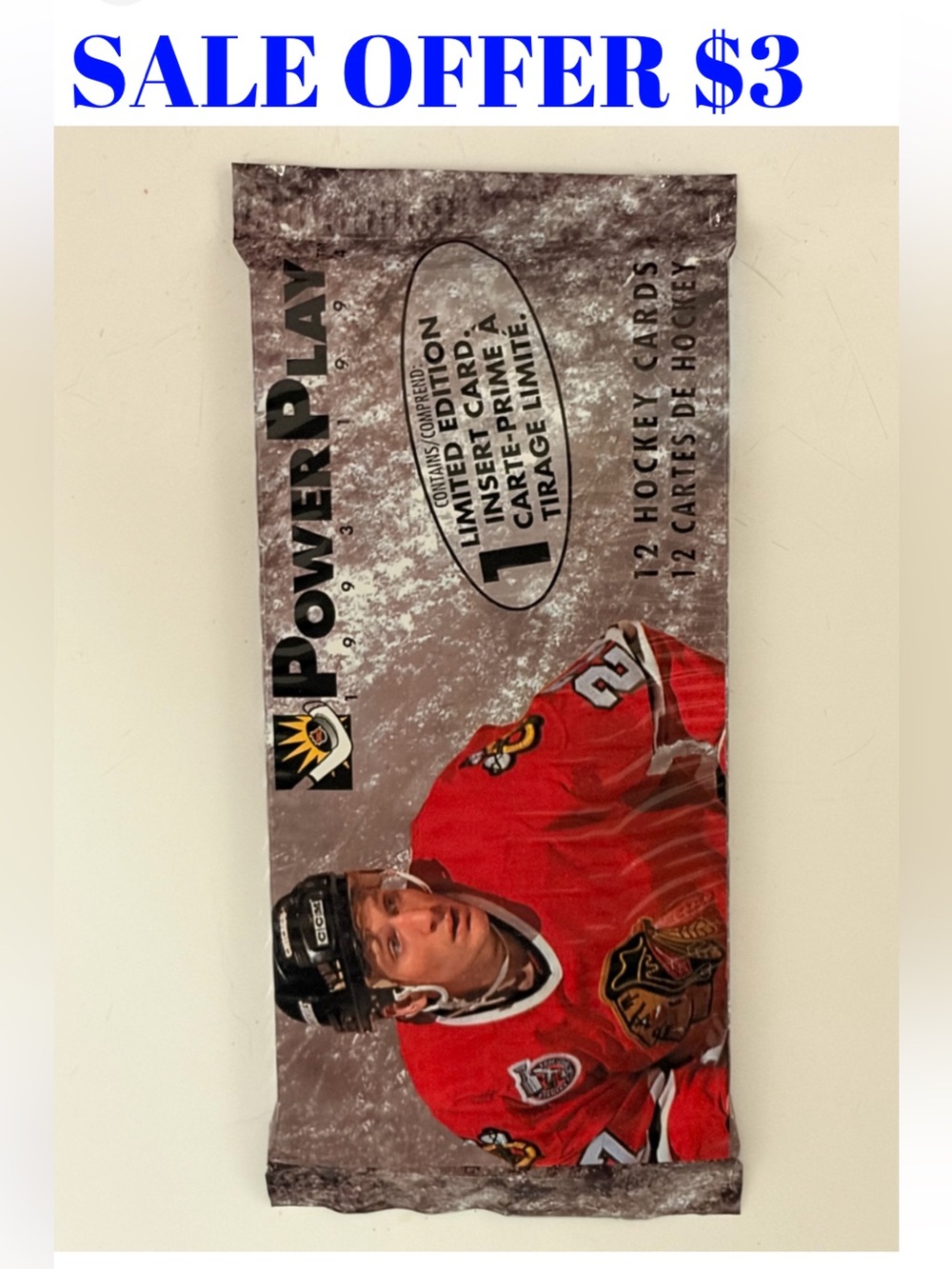 1993/94  Fleer Power Play Tall Boys Hockey Cards Pack